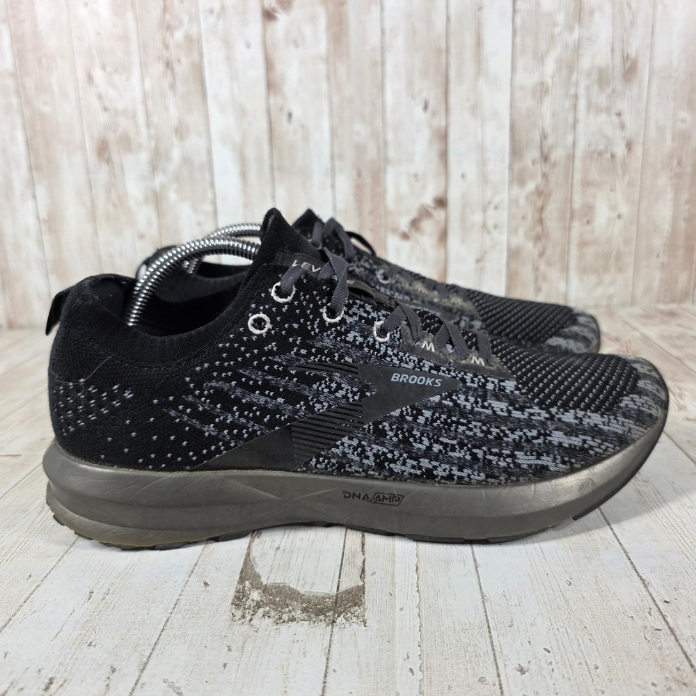 Brooks Levitate 3 Womens Running Shoes Black Grey Knit 1203001B047 Size 11